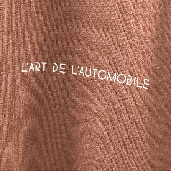 KAR L’ART DE L’AUTOMOBILE Sweater Men's M Brown KMP Graphic Car Crewneck Cotton - Picture 4 of 9